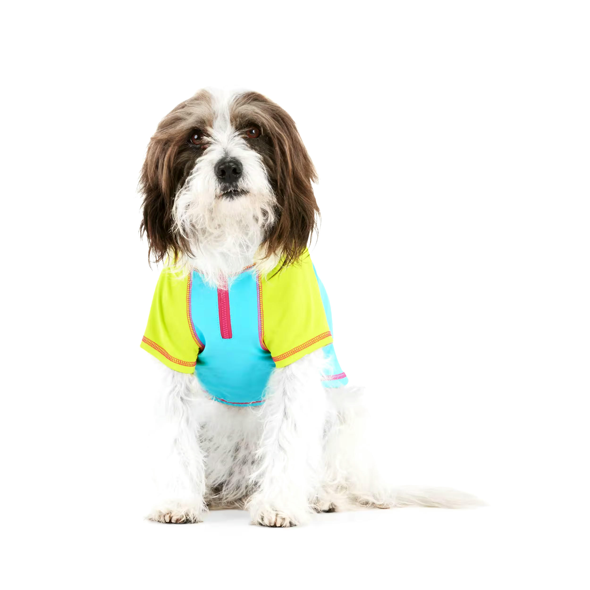 Petco Water-Resistant Cooling Rash-Guard Vest for Dogs, Blue/Green