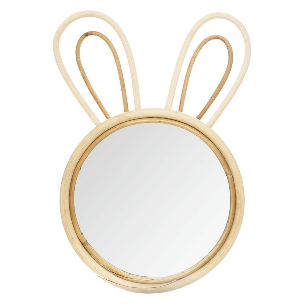 LAPIN - Miroir bambou D20cm