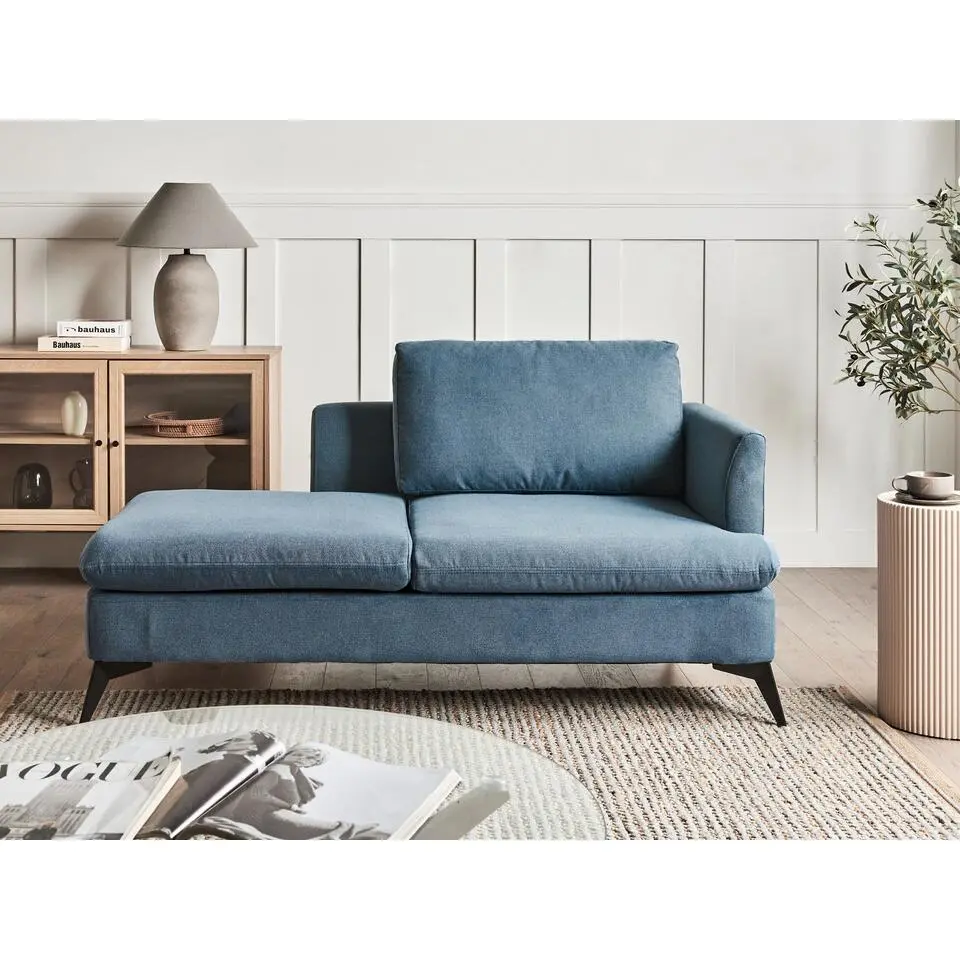 SIEVOZ - Chaise longue - Blauw - Rechtszijdig - Polyester