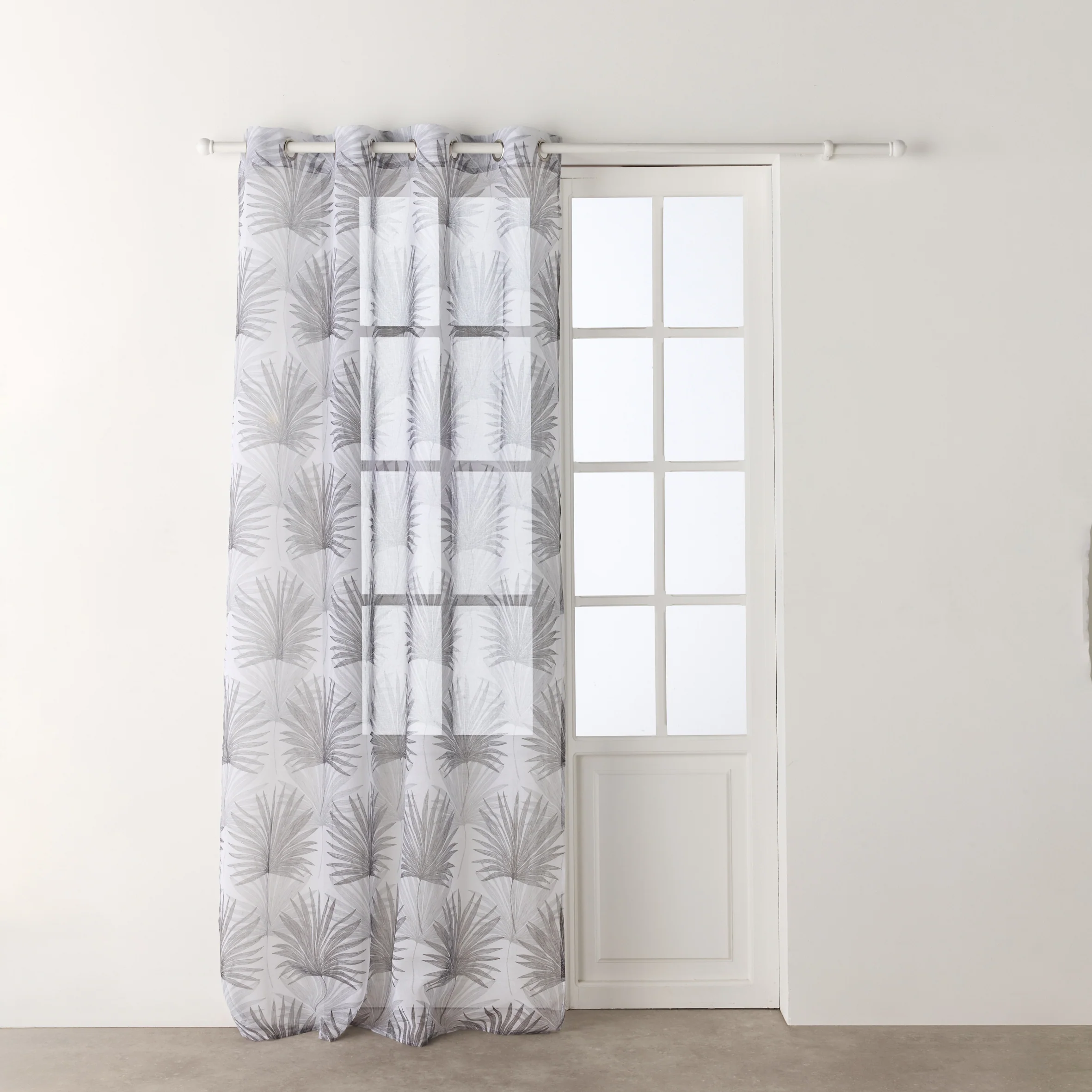 Voilage PALMIERO coloris anthracite 140 x 240 cm