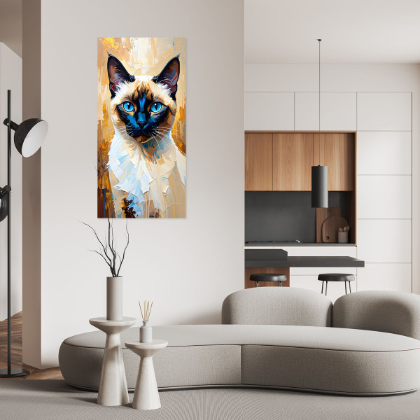 Naklejka na ścianę do pokoju młodzieżowego Feeby Sfinks Kolorowy Kot 40x80
