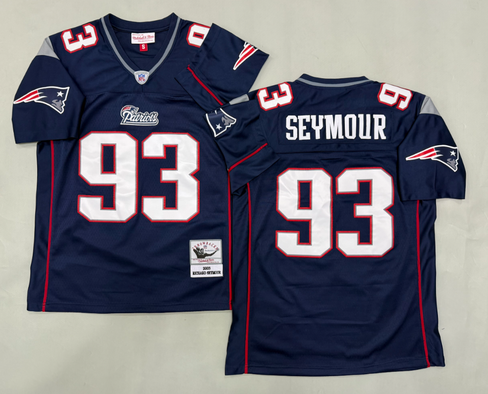 Richard Seymour New England Patriots Authentic Throwback Retired Player Jersey