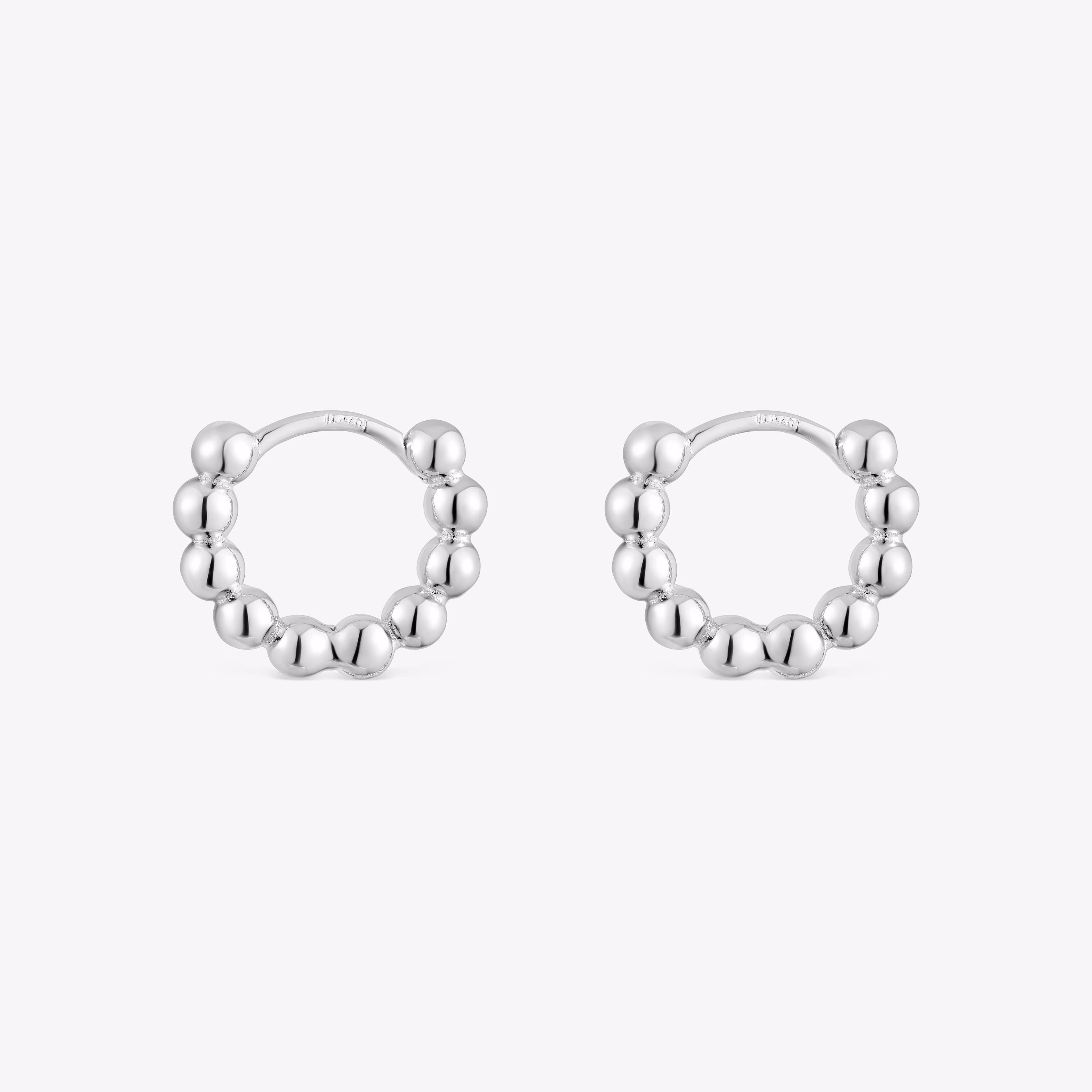 Pendientes de aro pequeños de plata Gloss
