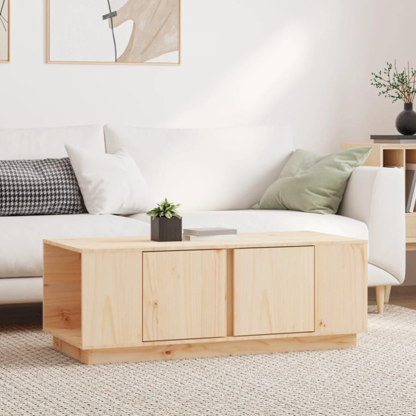 Stolik Kawowy Ława Stół Drewniany 110x50x40 Szafka Drzwiczki Do Salonu