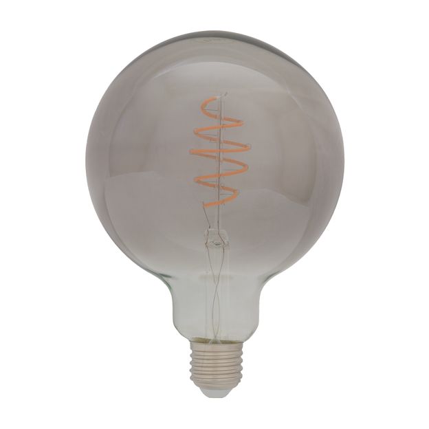 LÂMPADA LED FILAMENTO G125 BLACK 5W E27 127 220V LUZ AMARELA BRILIA