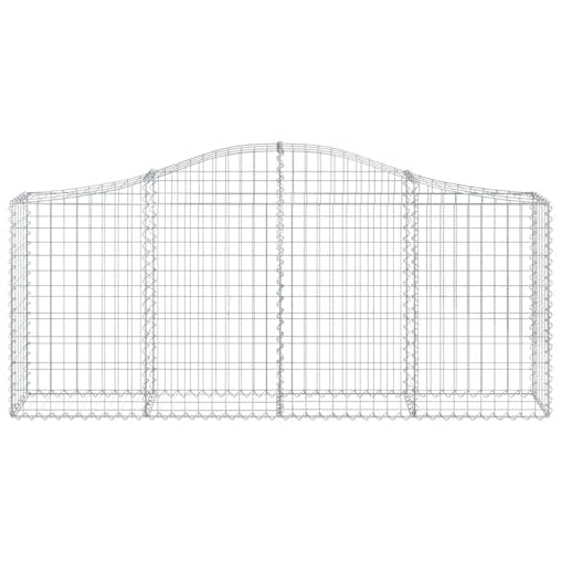 NNEVL Arched Gabion Baskets 5 pcs 200x30x80/100 cm Galvanised Iron