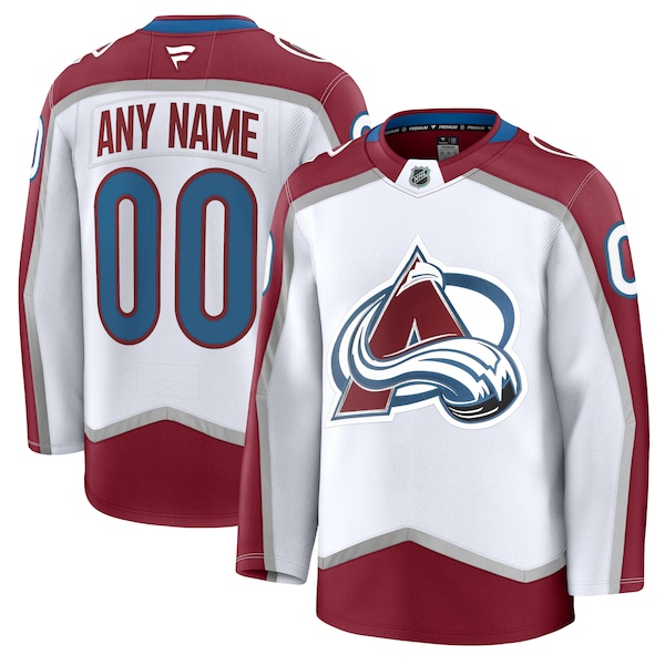 Colorado Avalanche  Away Premium Custom Jersey - White/Navy/Burgundy