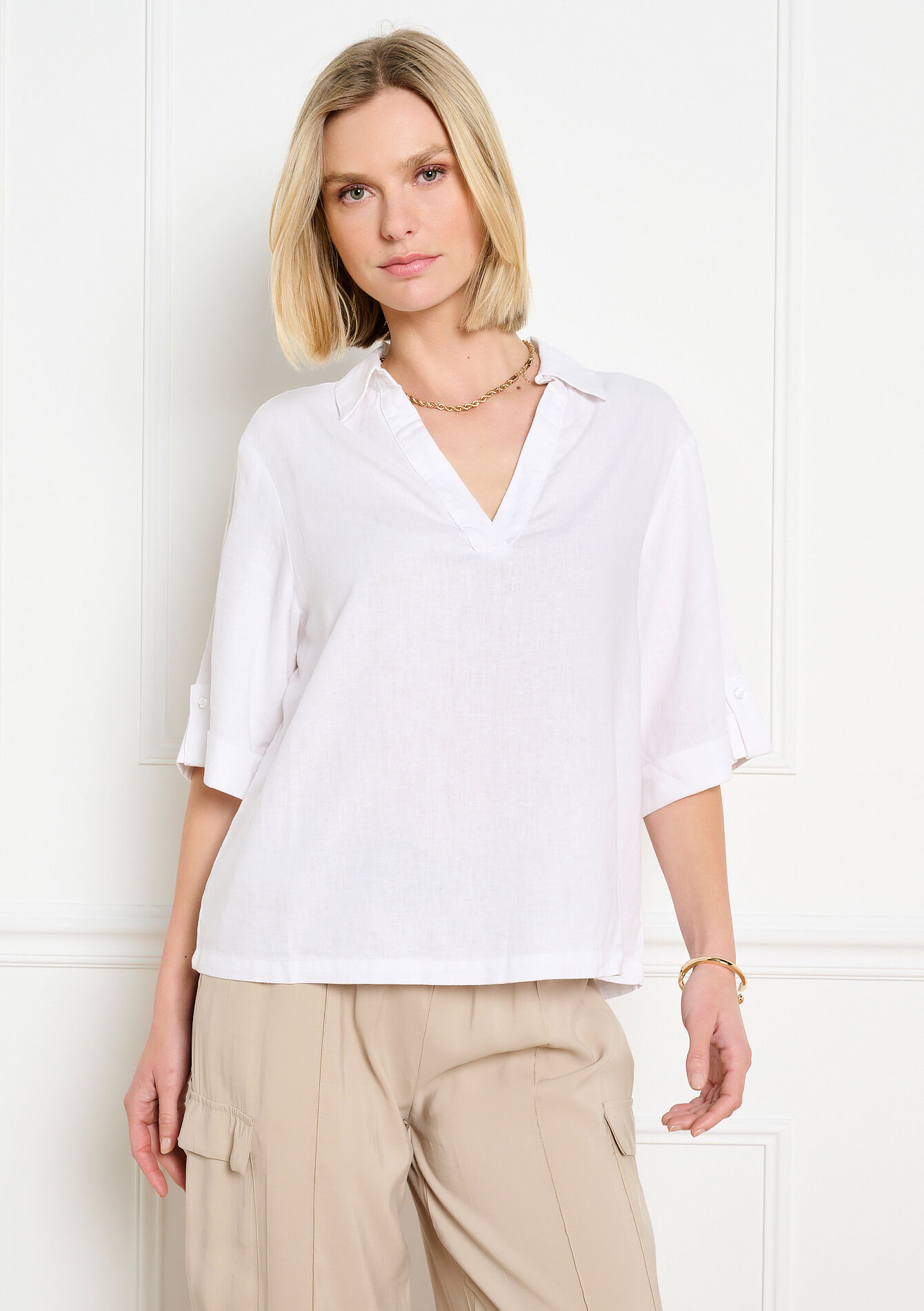Soepele polo blouse
