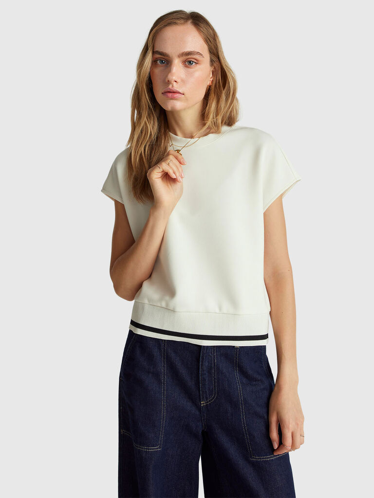 Sleeveless sweater in stretch Modal