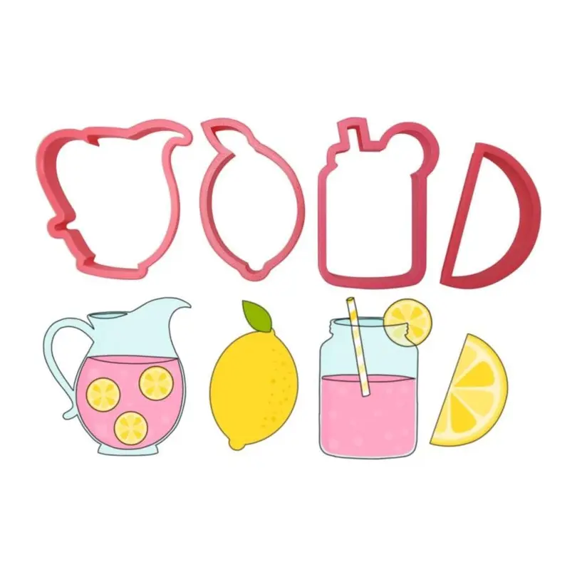 Ausstecher 4er-Set Serie mit Zitrone und Limonade