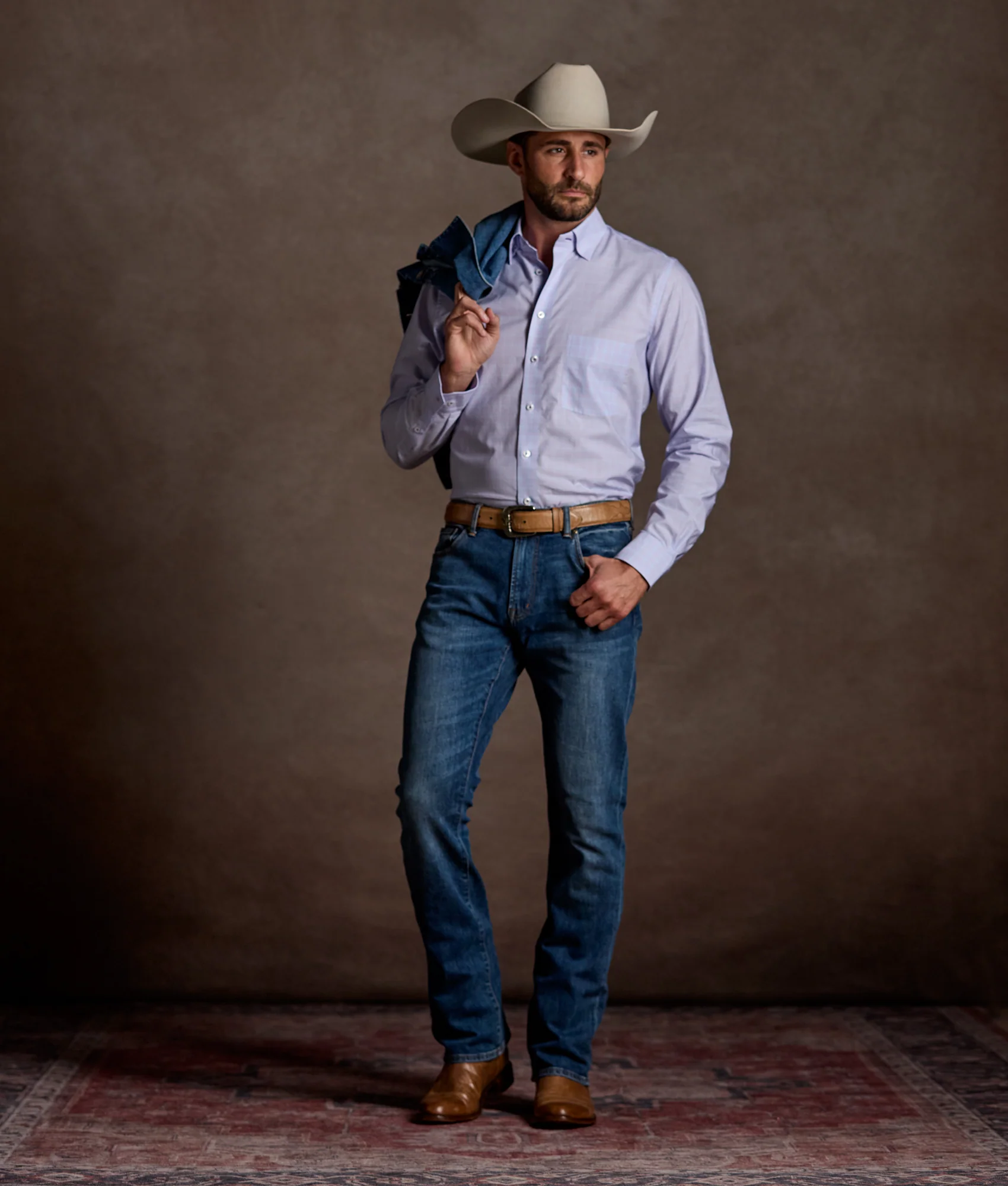 San Antonio Modern Fit - Lavender Plaid