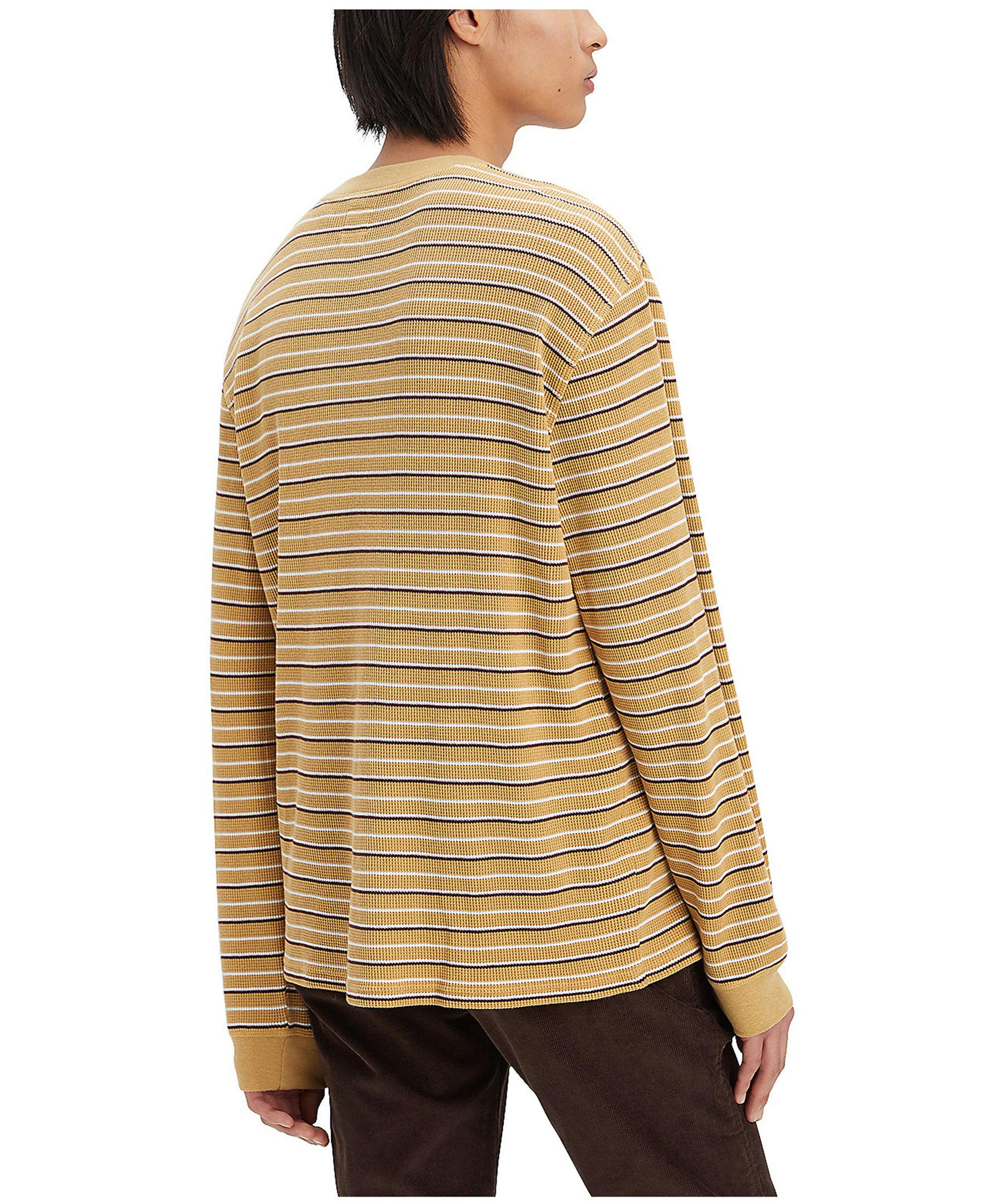 Levi's Men's Long Sleeve Striped Thermal Knit Top
