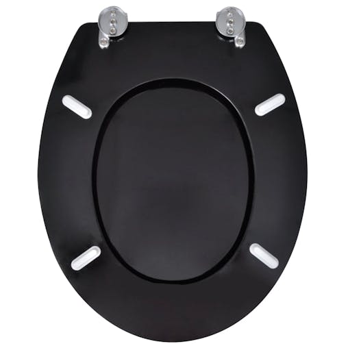 NNEVL WC Toilet Seat MDF Lid Simple Design Black