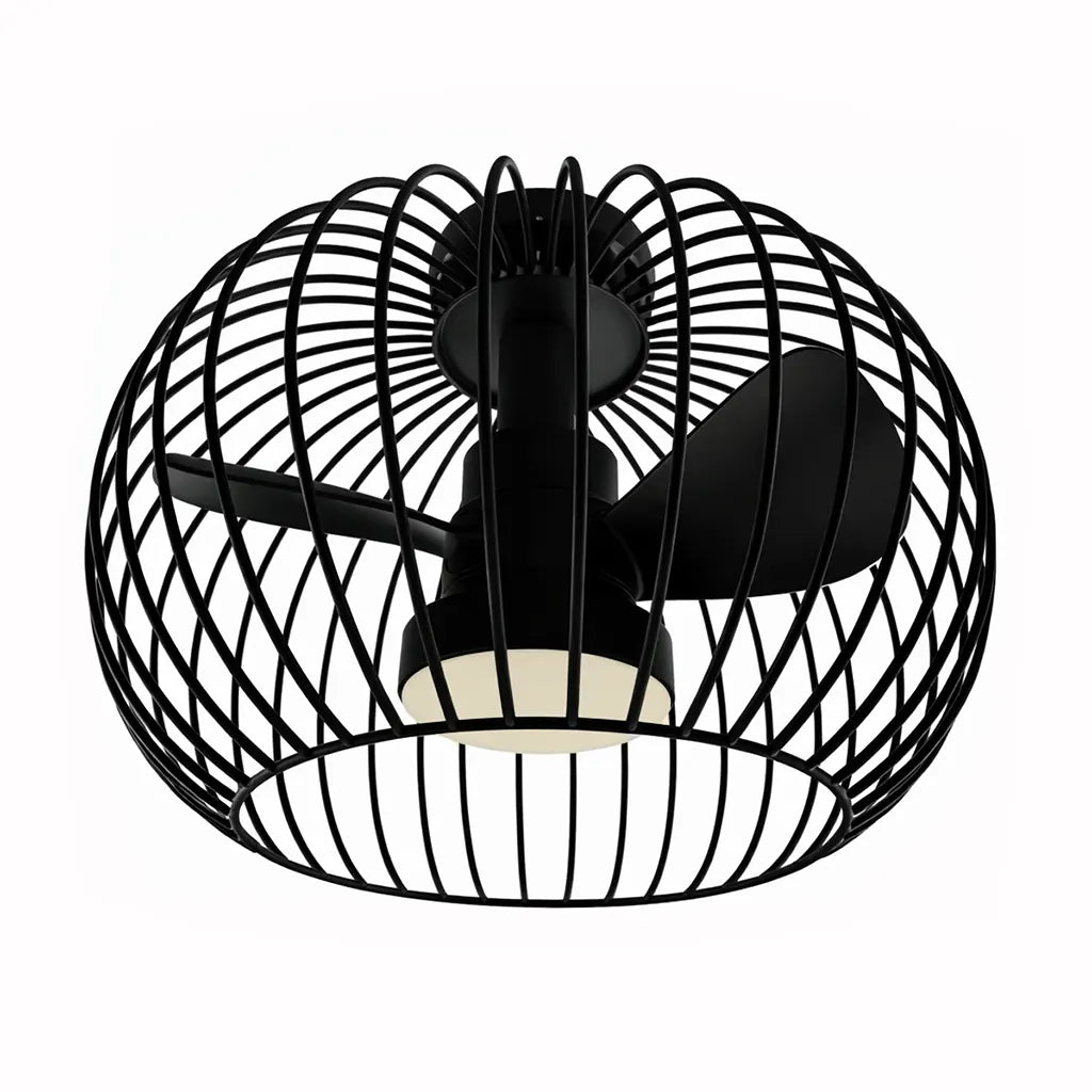 Ylumen plafondventilator Wire - 1 lichts - 40 x 31  cm - zwart