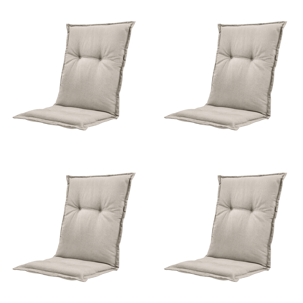 Madison tuinstoelkussen lage rug Panama - beige - 105x50x6cm - set van 4