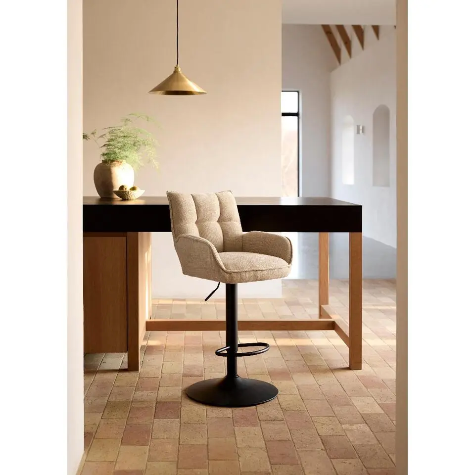 Nordic Home - Janna verstelbare barstoel - beige