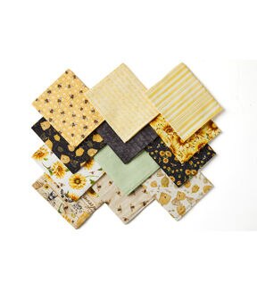 18 x 21 Bee Kind Cotton Fat Quarter Bundle 12pc