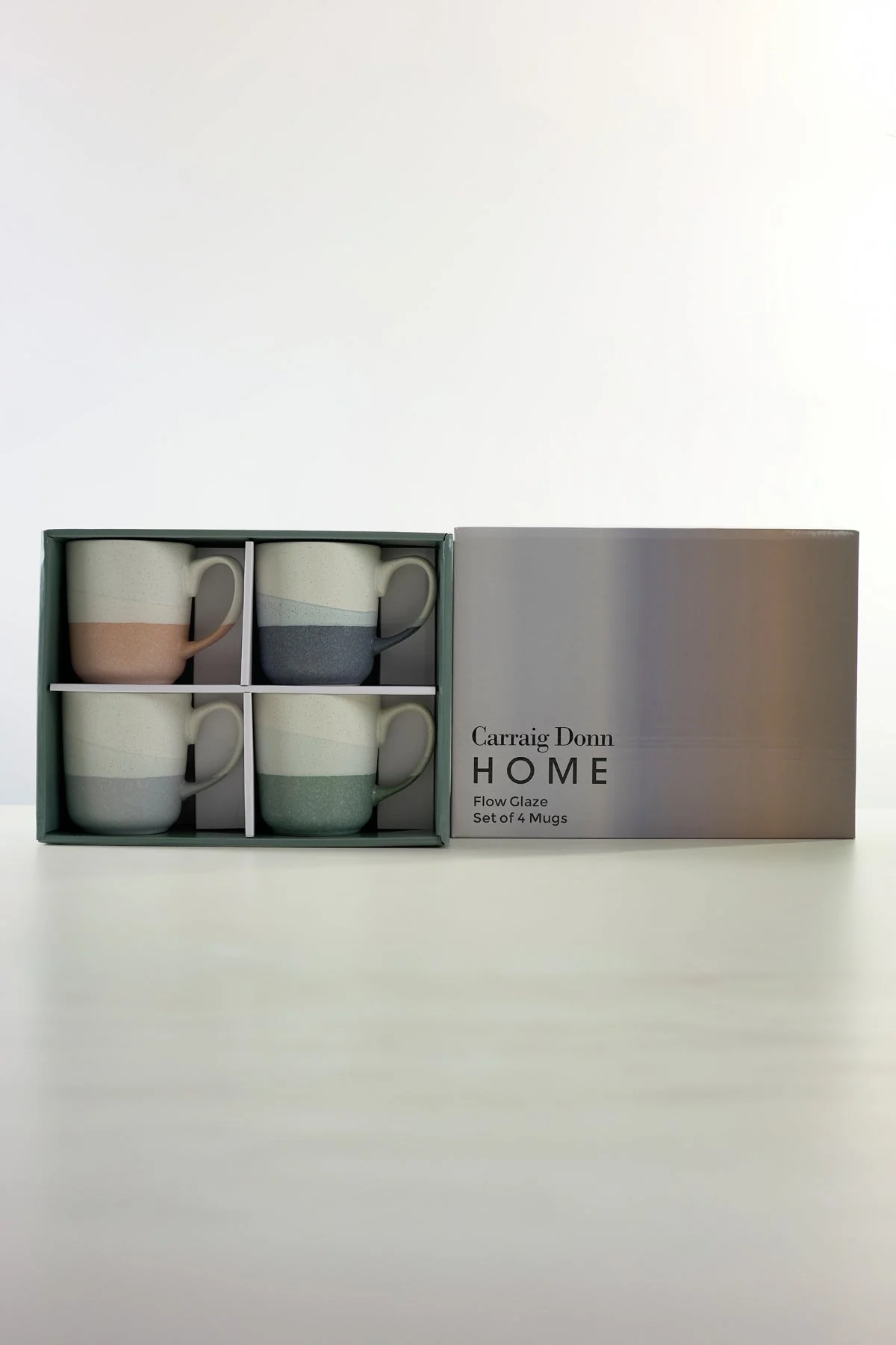 Flow Stoneware Set of 4 Mugs