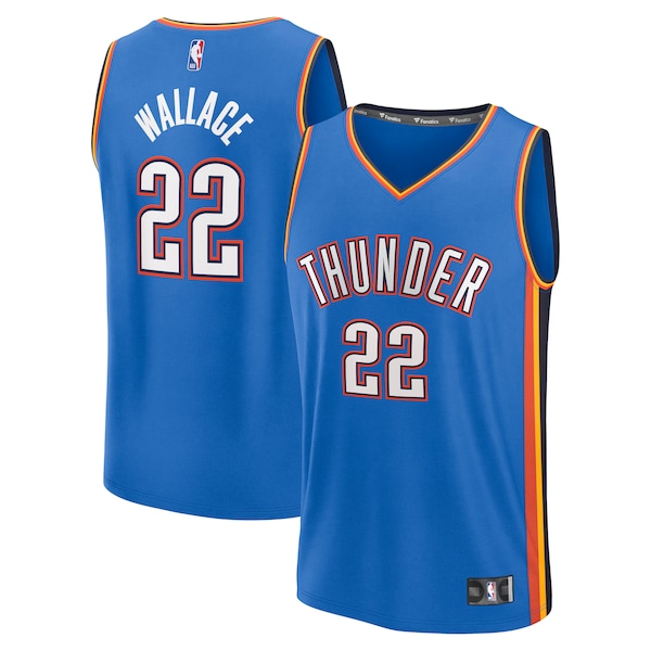 Cason Wallace Oklahoma City Thunder  Fast Break Replica Player Jersey - Icon Edition - Blue