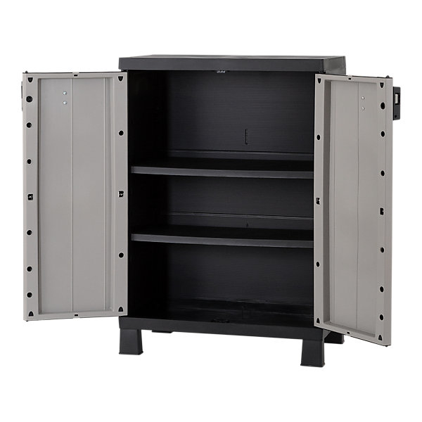 Armoire basse plastique 2 tablettes Links L.65 x H.93 x P.37 cm