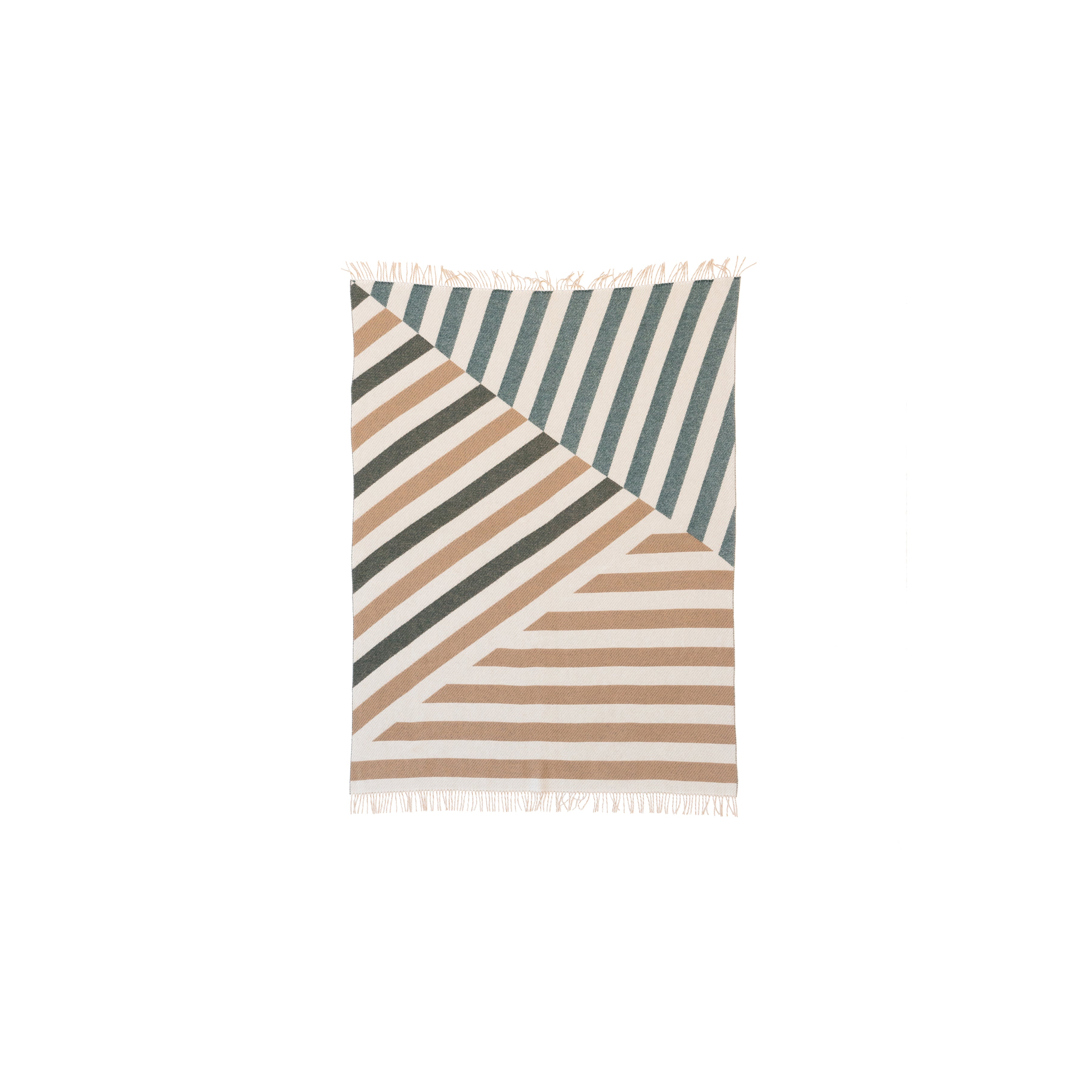 White, Deer and Onyx Throw Blanket - Oversized Checker Patchwork