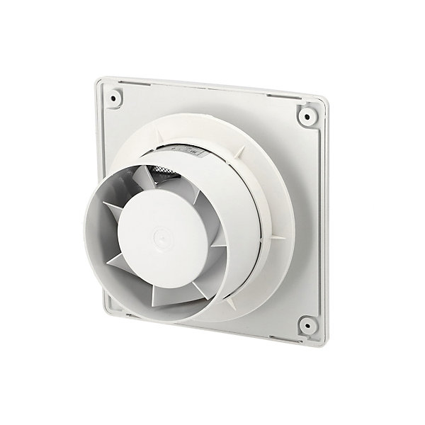 Extracteur d'Air Salle de Bain classique 100 mm plastique blanc CLASSIC HOROZ