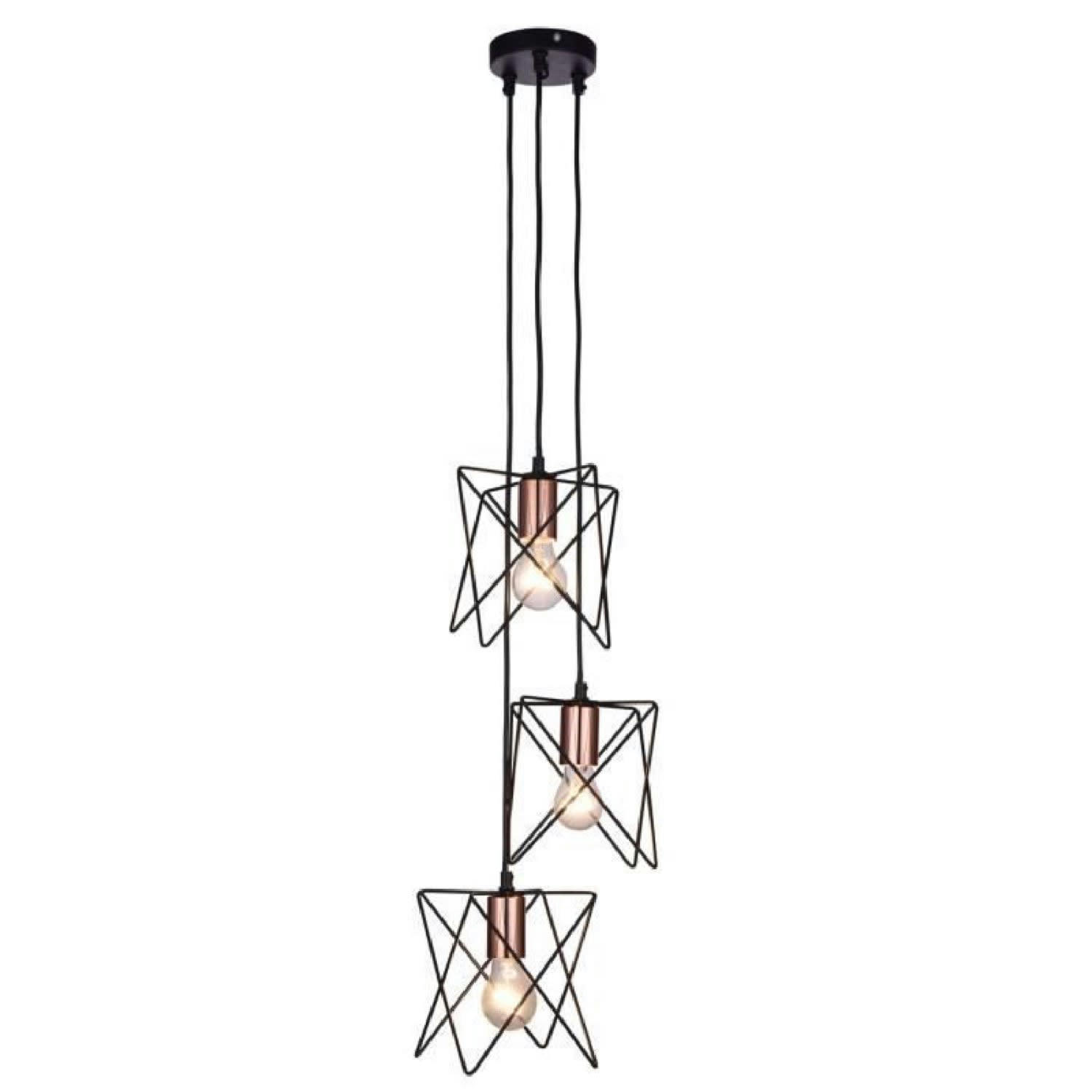 ORLANDO - Suspension en métal noir