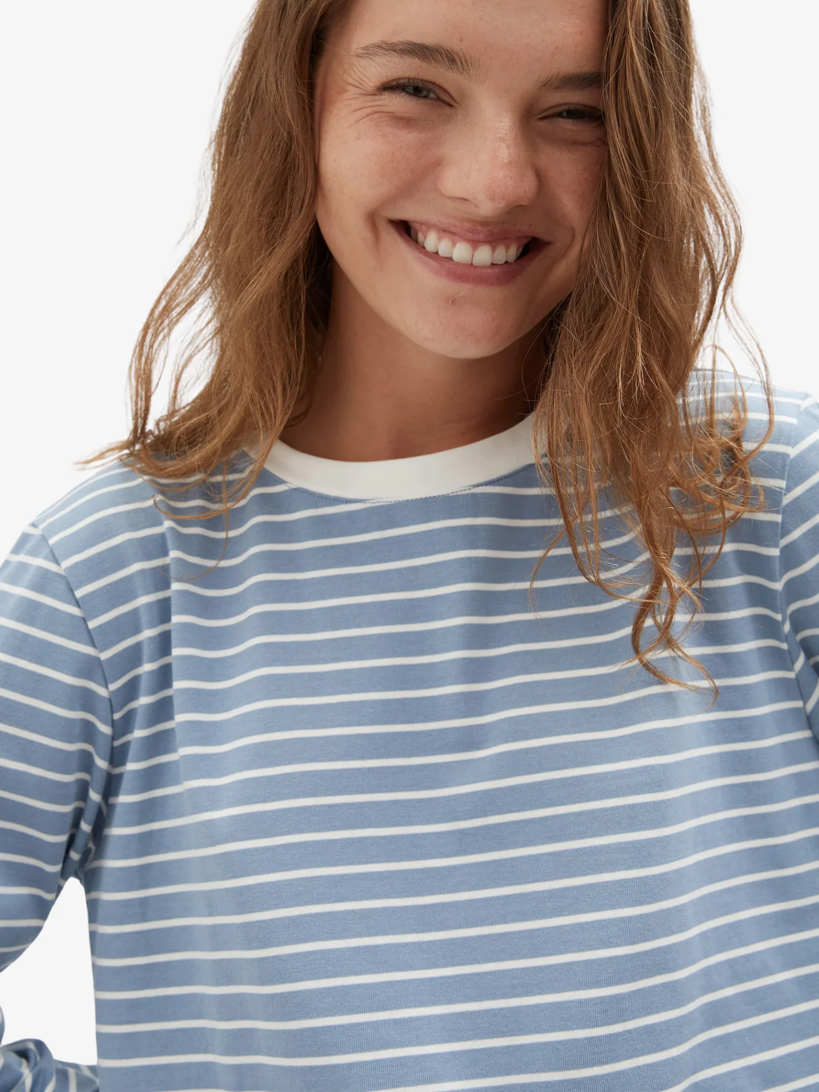 Cotton Striped Long Sleeve Top