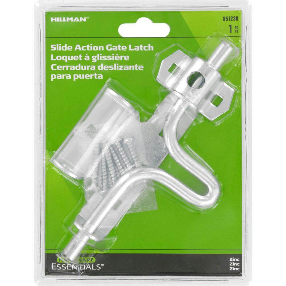Hillman Slide Action Gate Latch , Zinc-Plated