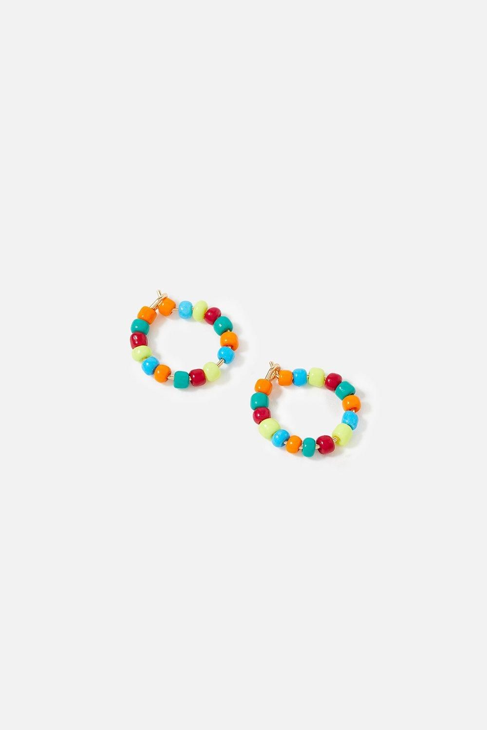 Accessorize Eye Candy Mini Beaded Huggie Hoops