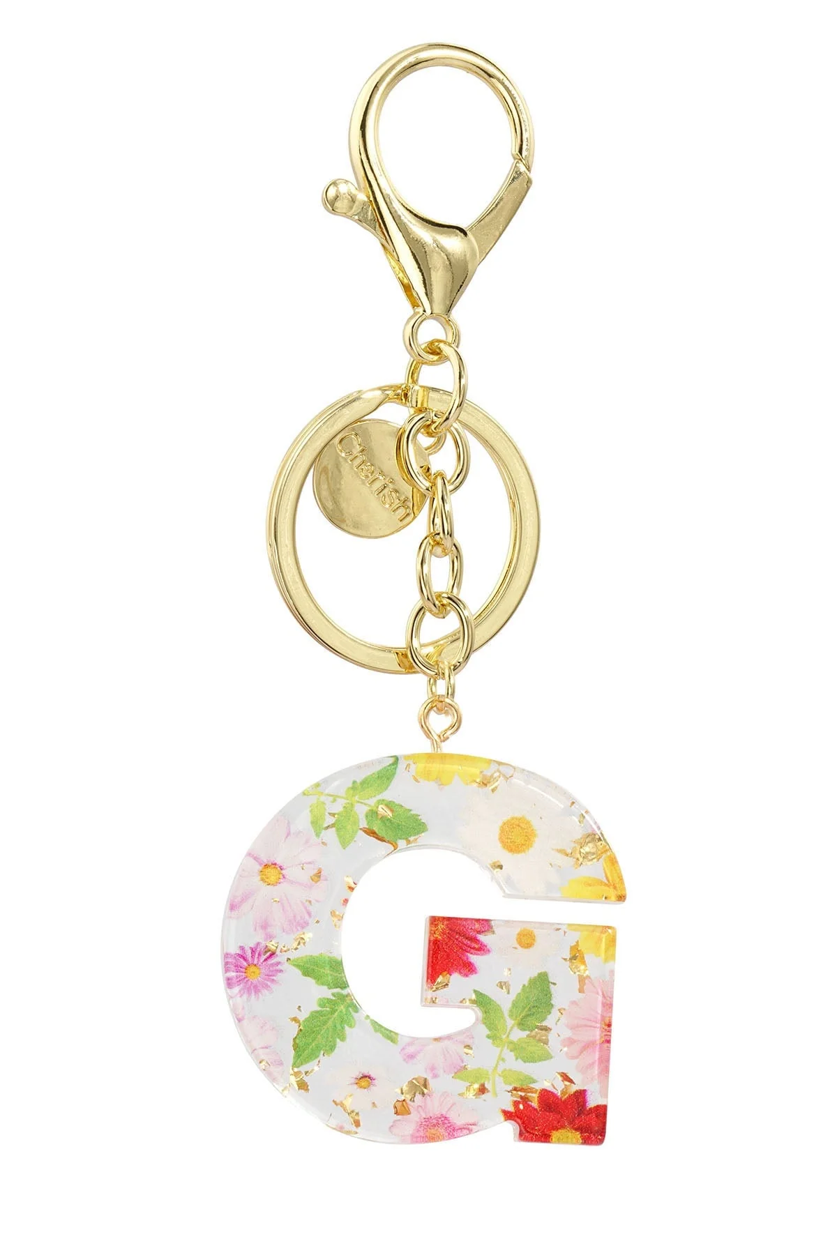 Initial G Handbag Charm Keyring
