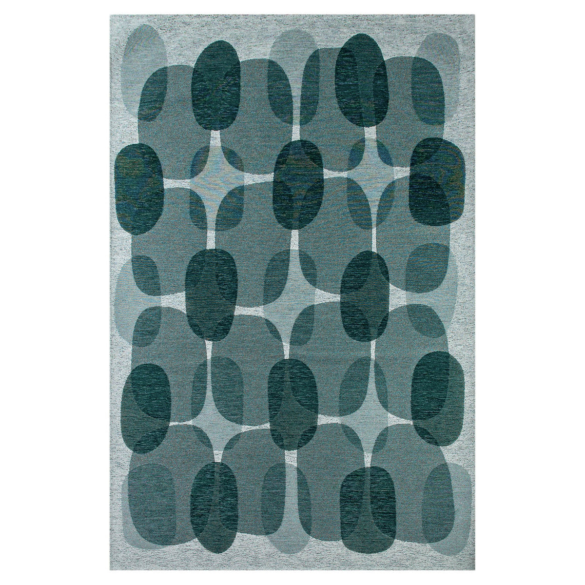 Lola&Moi vloerkleed Green Eggs - turquoise - 80x150cm