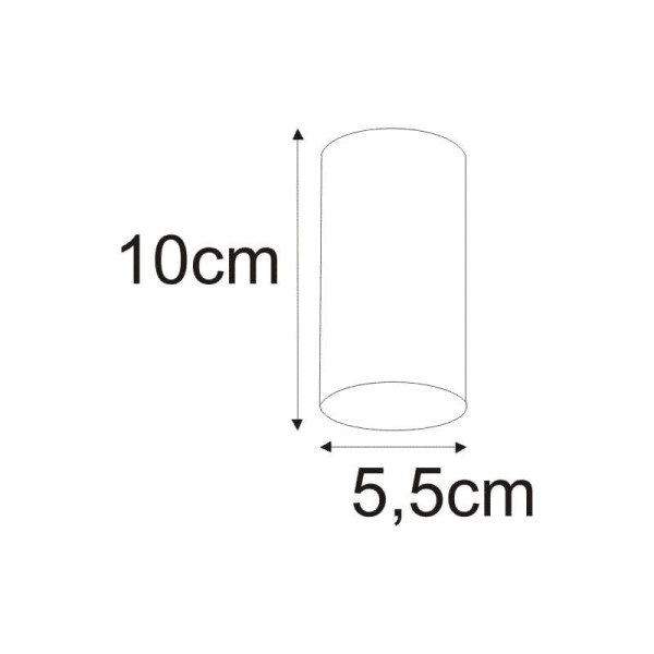 Spot okrągły czarny MILE 1xGU10x50W wym:10x6x5cm IP20 Kaja