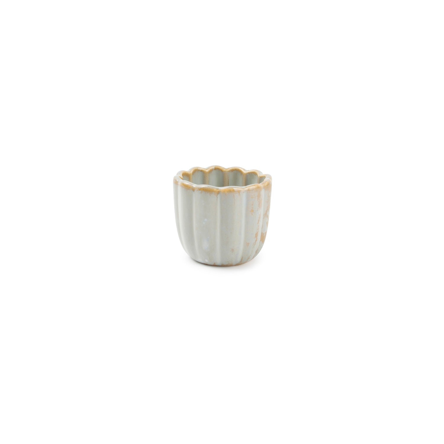 S|P Collection - Eierdop 4,5xH4cm nuance white Lotus - Set van 4