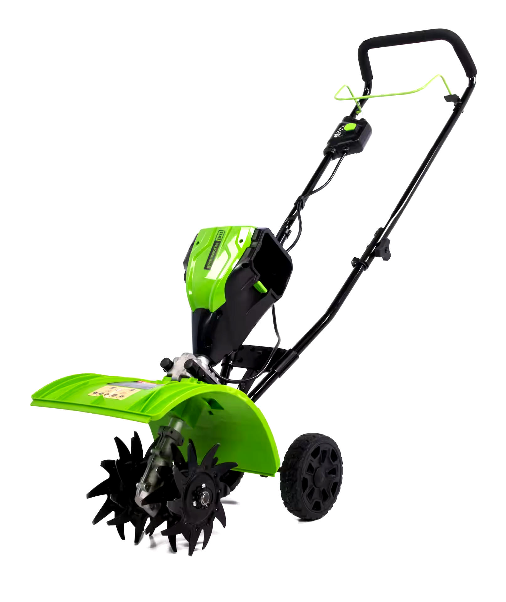 Greenworks 60V Cordless Brushless Tiller, 8-in with 2.5Ah Battery & Charger