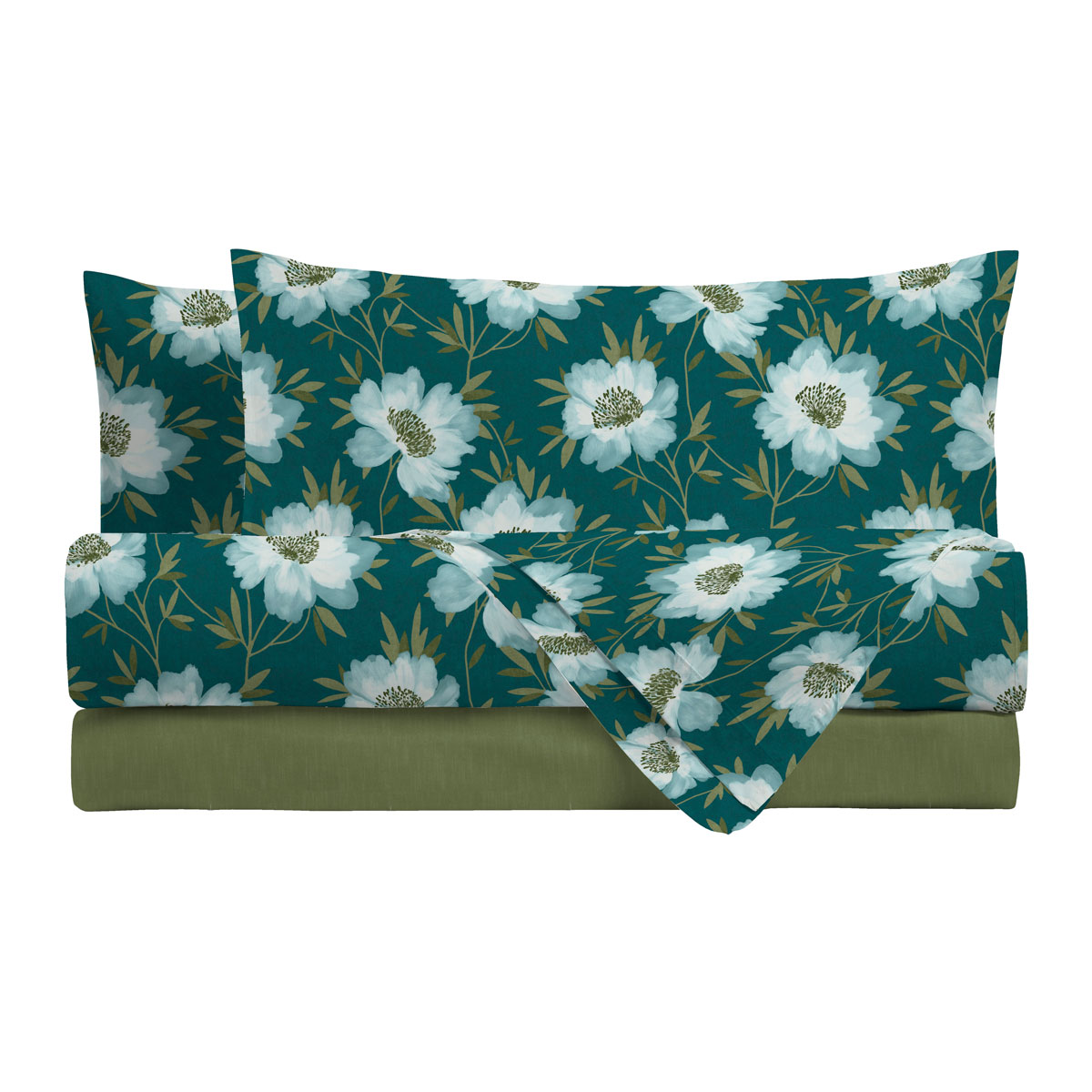 Jogo cama de casal ELISABETH verde 250x290cm