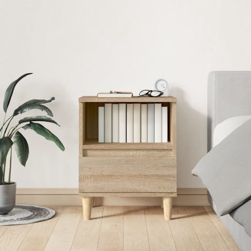 NNEVL Bedside Cabinets 2 pcs Sonoma Oak 40x35x50 cm
