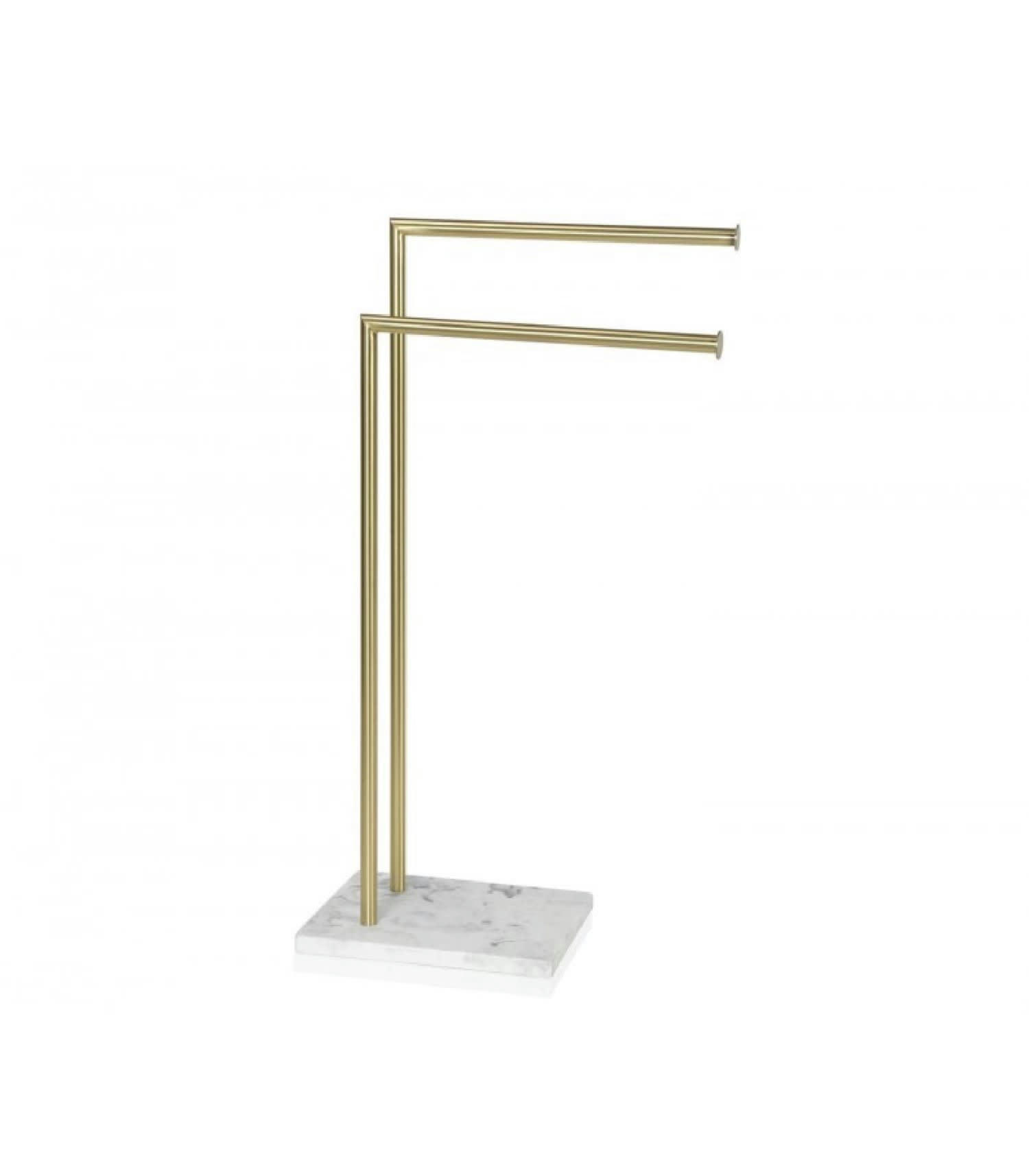 - Porte-serviettes à poser en métal doré H83cm