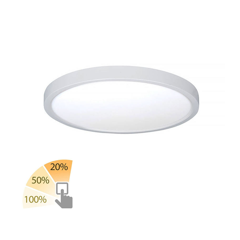 Highlight plafondlamp Piatto - 1 lichts - 23.5 x 2.5  cm - wit