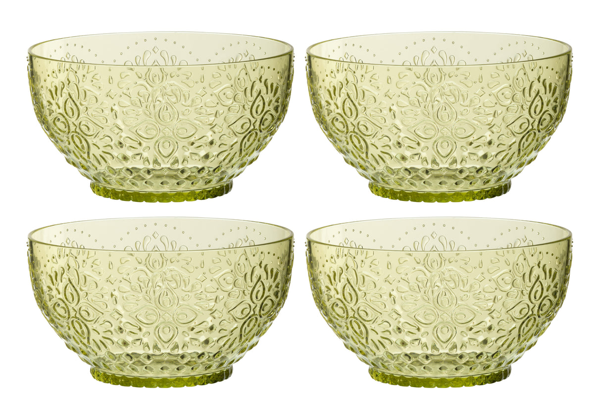 J-Line kom - kunststof - groen - doos van 4