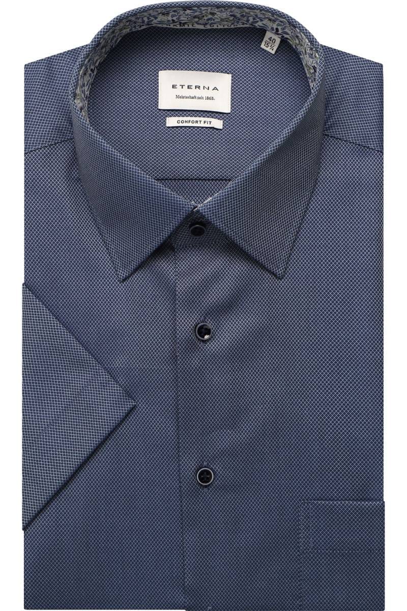ETERNA Comfort Fit Hemd dunkelblau, Strukturiert