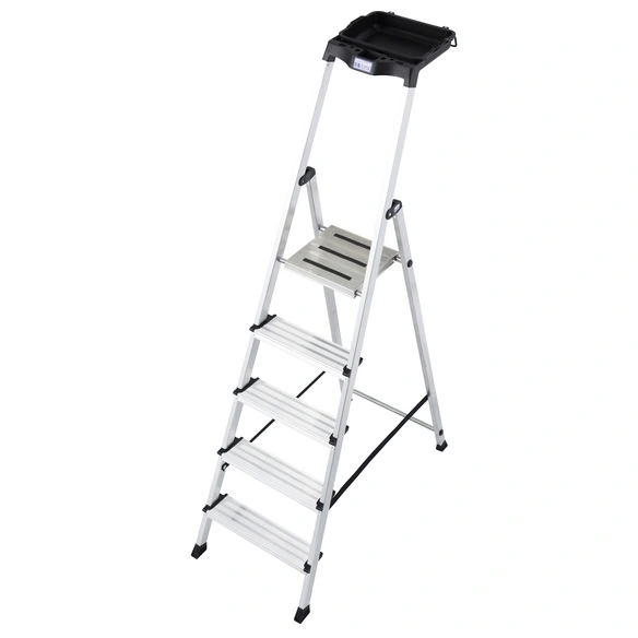 Stufen-Stehleiter »MONTO Secury«, 5 Sprossen, Aluminium
