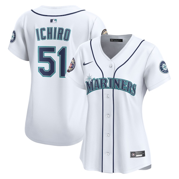 Ichiro Suzuki Seattle Mariners Nike Women's Home Retired Hall of Fame Patch Limited Jersey - White