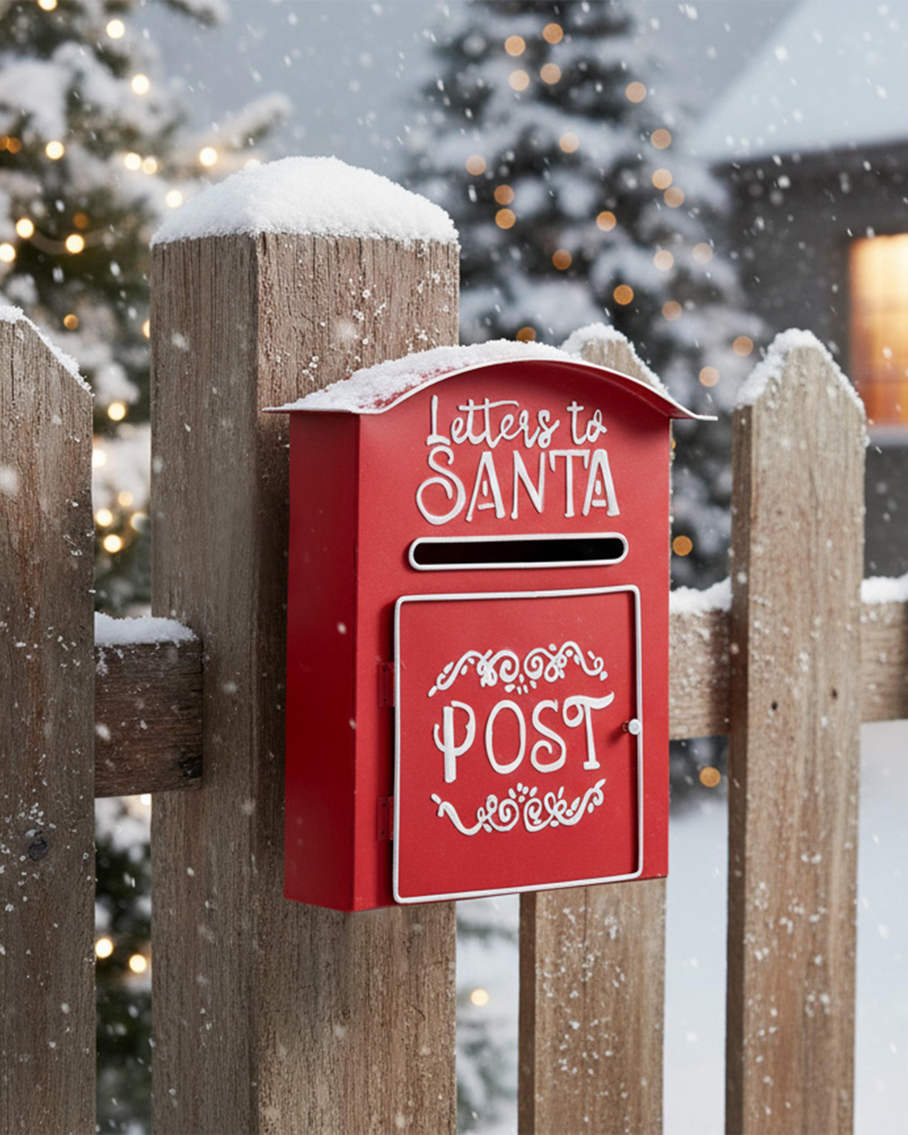 Santa Post Box ESPOO 30 cm Red