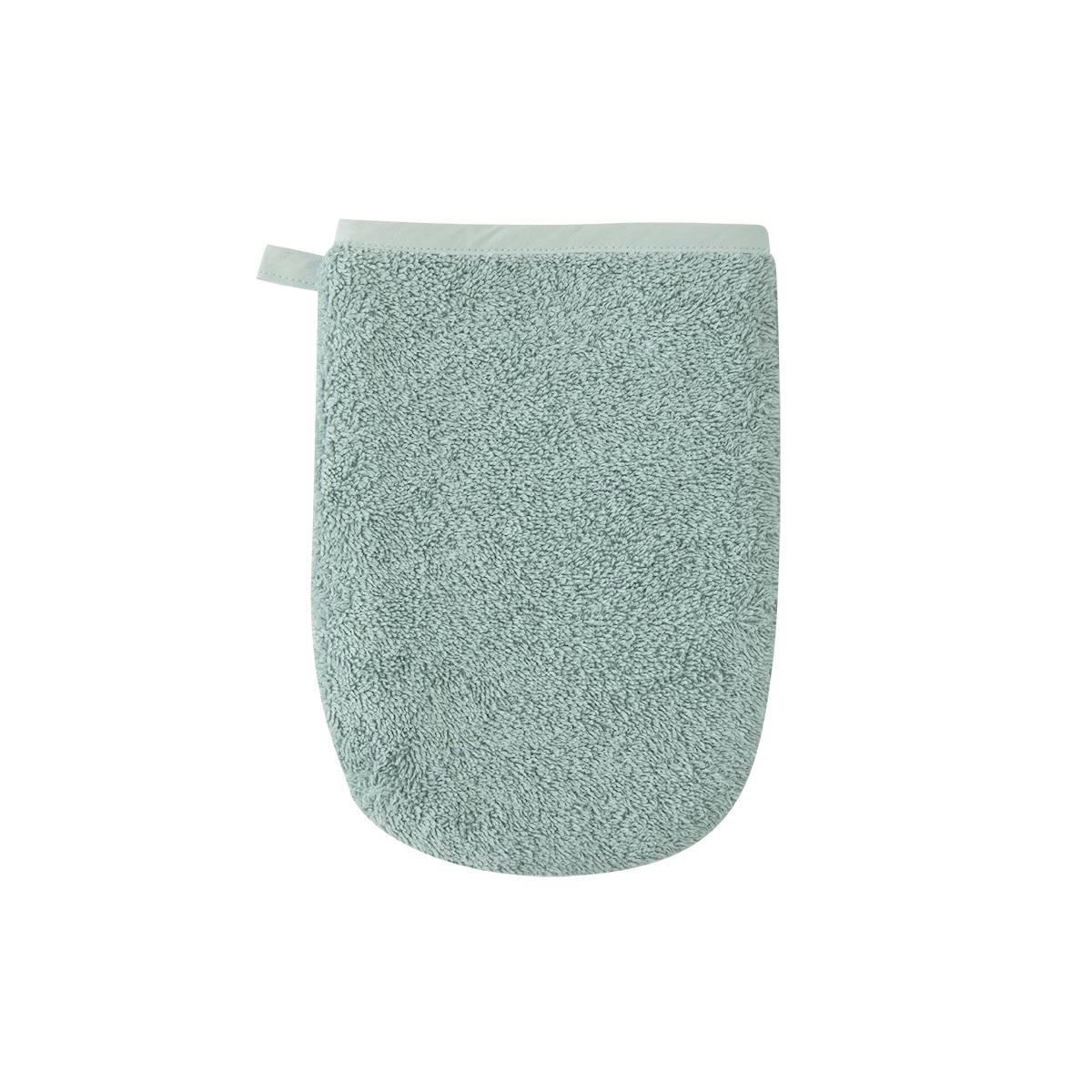 GOUZI - Gant de toilette en  coton vert 15 x 21 cm