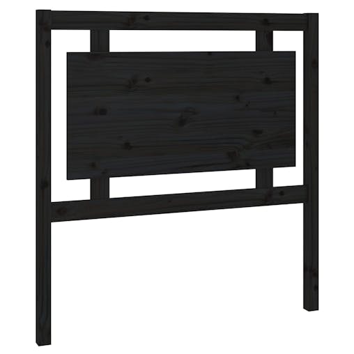 NNEVL Bed Headboard Black 95.5x4x100 cm Solid Wood Pine