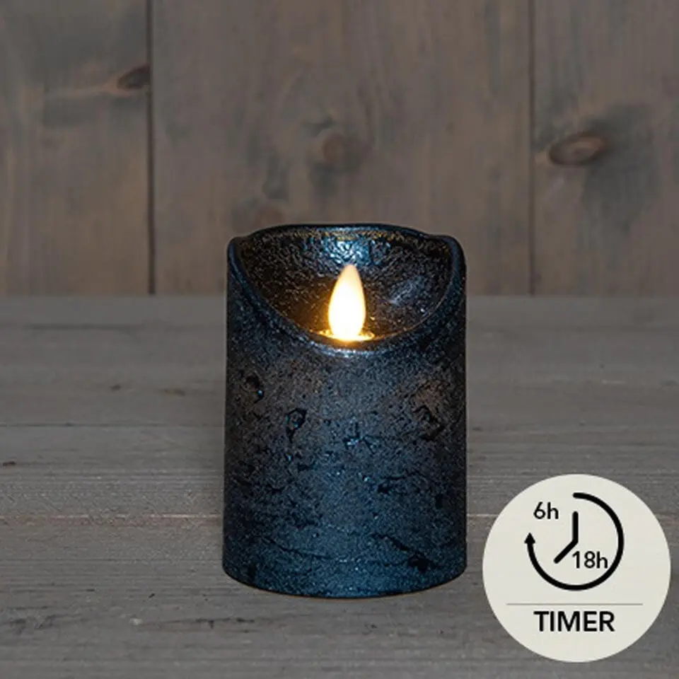 Anna's Collection Stompkaars - LED - metallic blauw - H10 cm