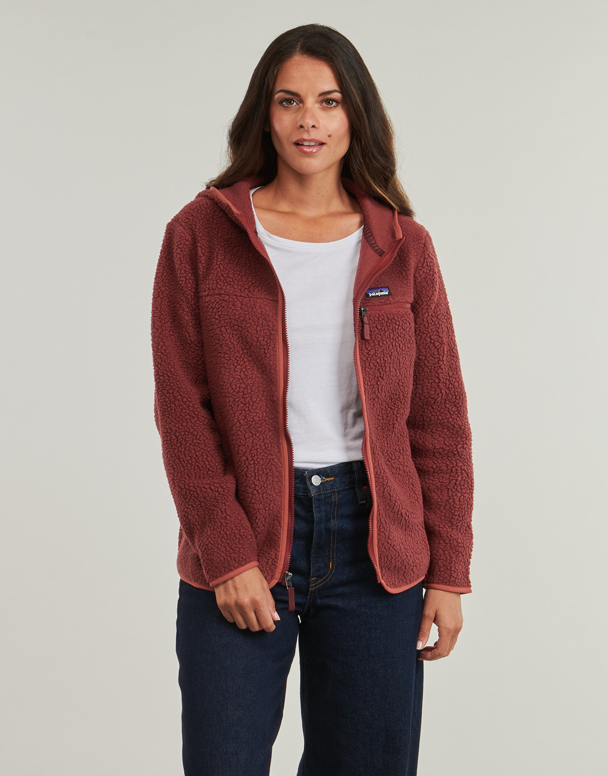 Patagonia - W'S RETRO PILE HOODY - Bordeaux
