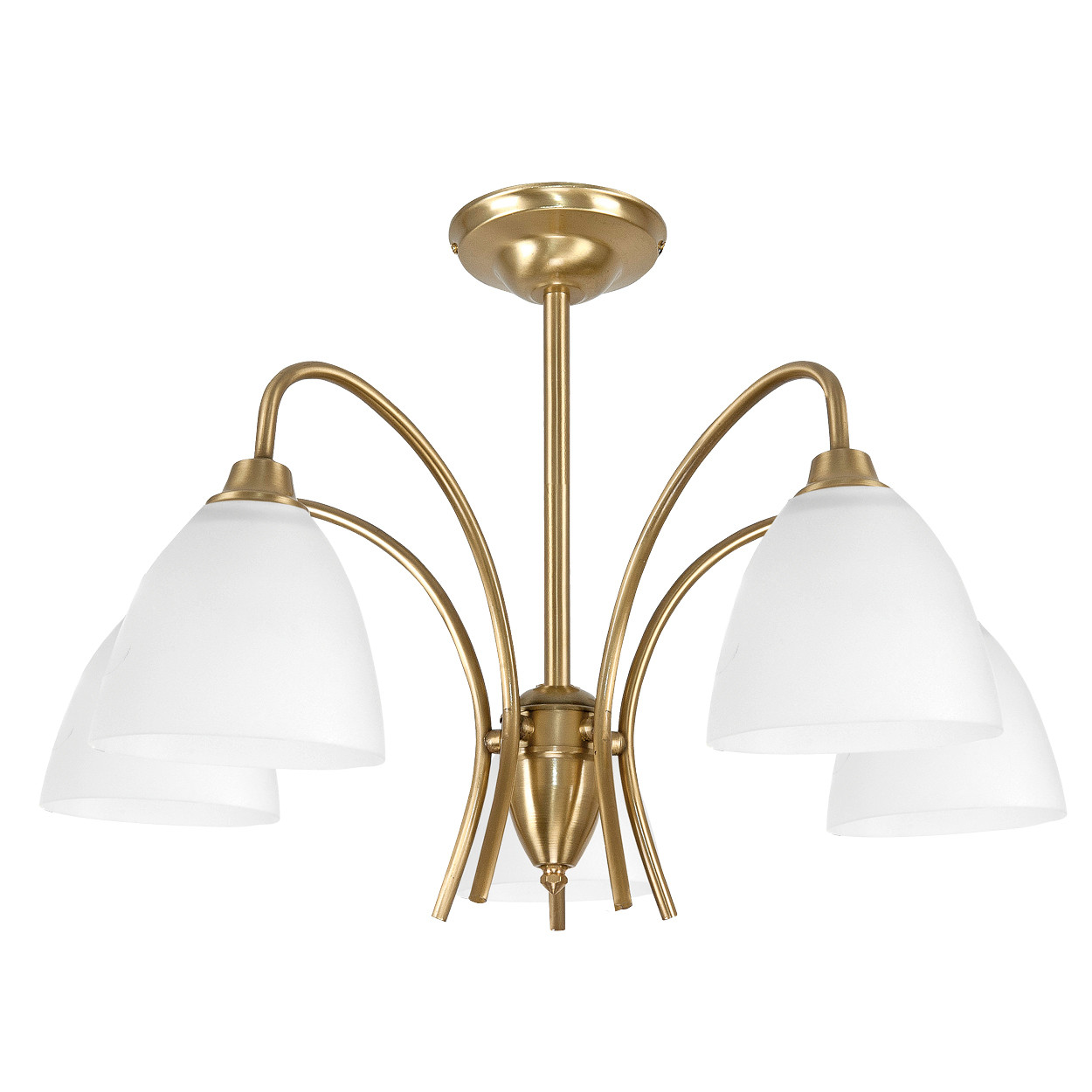 Lampa sufitowa złota do salonu klasyczna EDYLIT 5xE27 LISA 14-660
