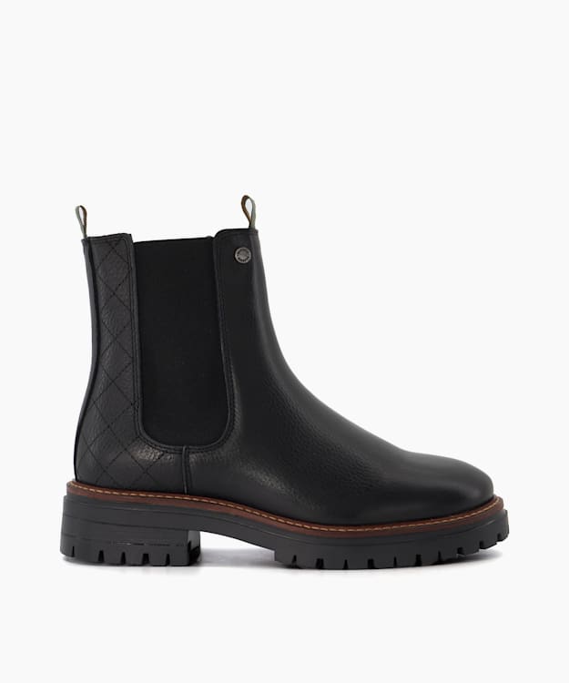 Evie Black - Leather Chelsea Ankle Boots